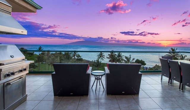 Maui Resort Rentals: Honua Kai Konea 550 – 5th Floor Ocean Front Crown Jewel 3BR w/B.B.Q on Balcony