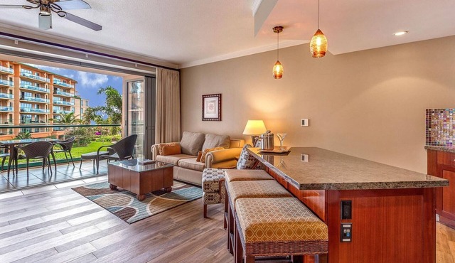 Maui Resort Rentals: Honua Kai Konea 331 - Large Upgraded Studio w/Lush Courtyard and Peek-a-boo Ocean Views
