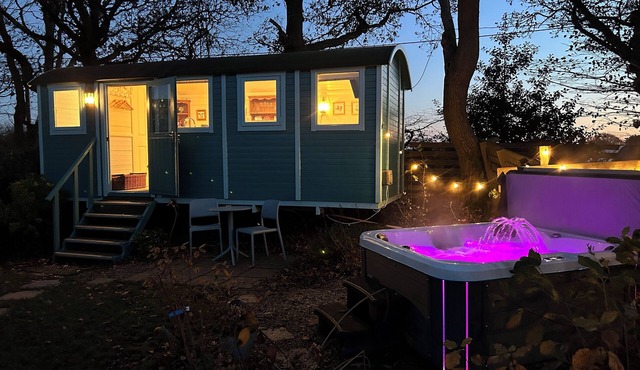 Meadowsweet - luxury Shepherd's Hut, amazing views