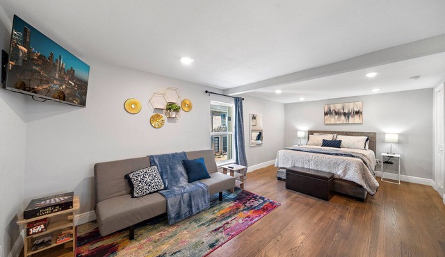 Med Center Studio Near Museums | Fire Pit WiFi BBQ