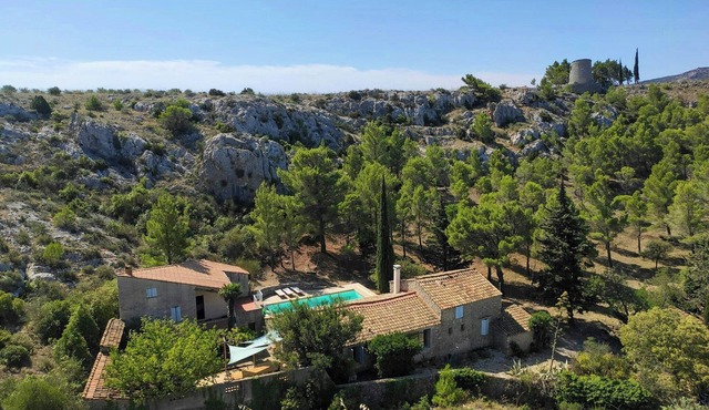 Mediterranean haven in pine forest at Leucate