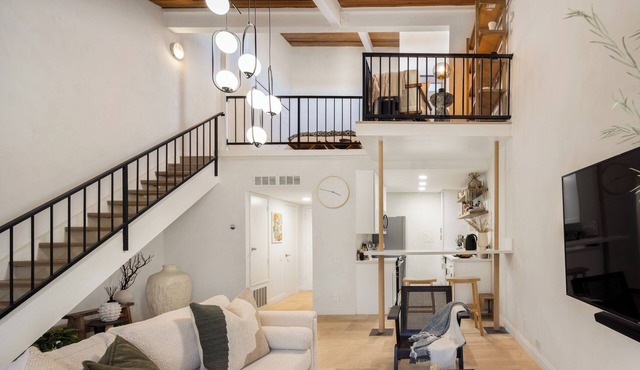 Mediterranean LA Loft with Pool, Fitness Room & Tennis Courts in a Walkable Area