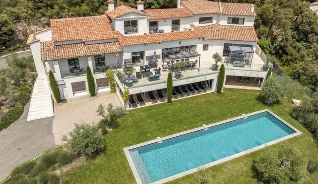 Mediterranean villa with French Riviera views