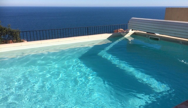 Mediterranean villa with pool and magnificent sea views and walks