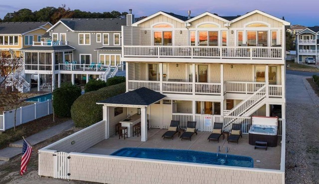 Meet Me at Sunset | Soundfront Sunsets from the Private Pool and Hot Tub