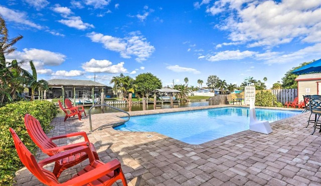 Merritt Island Home on Canal Private Heated Pool!