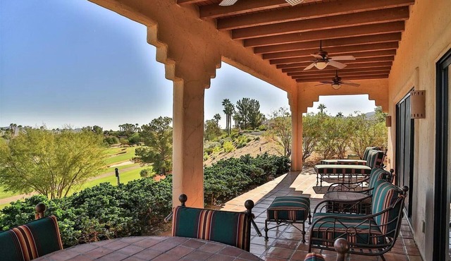 Mesquite style villa on golf course with amazing desert and mountain views