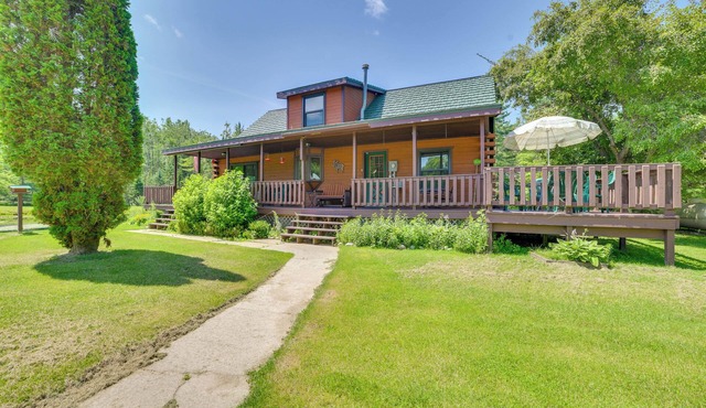 Michigan Cabin w/On-Site Fishing Pond & Deck