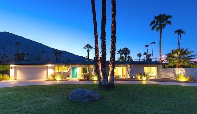 Mid-century minimalist pool/spa estate south of downtown Palm Springs.