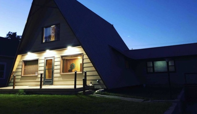 Mid century modern A frame cottage