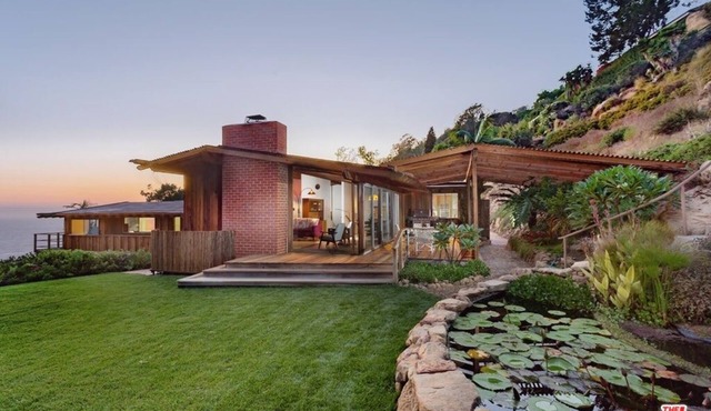 Mid-century modern Malibu home with ocean views and office to work from home
