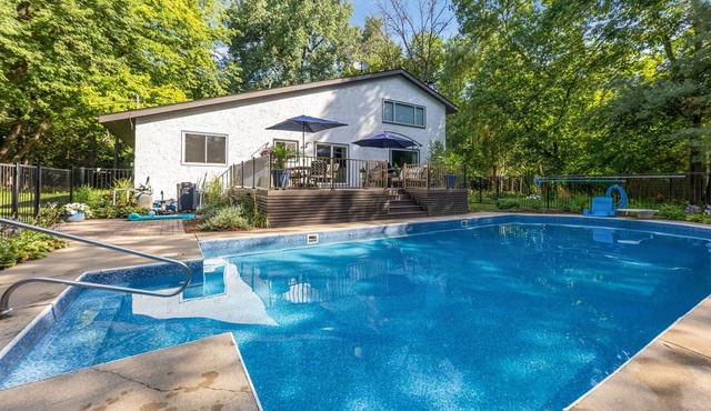 Midcentury Home + Private Pool + Lake Minnetonka Beach Access + Forested Acreage