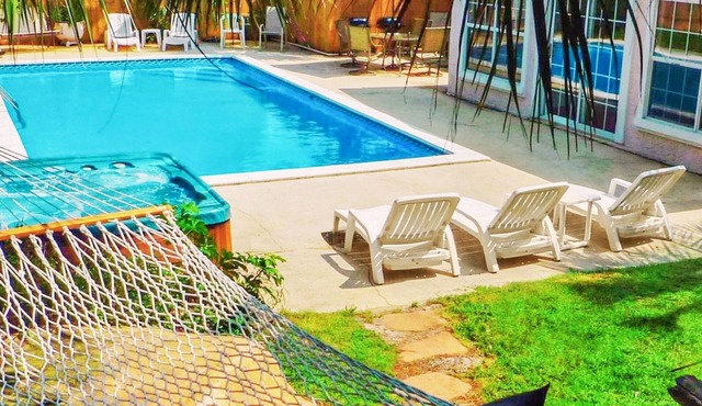 Mighty Big Beach: Private Game Rm, Pool + Hot Tub, Dog-Friendly, Walk 2 Beach