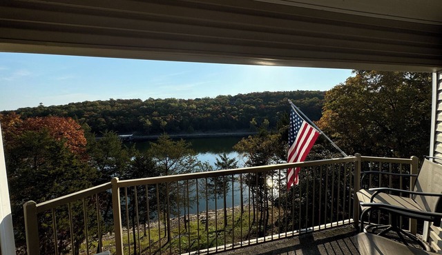Mike and Lee's relaxing 2-bedroom lakefront condo at Ozark Mountain Resort.