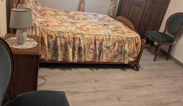 Mill gîte with dining area over the water