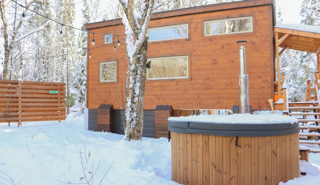 Mini-maison En Montagne avec Spa, Sauna & Rivière