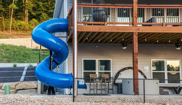 Mini Skye | Twisty slide, Lake view, Hot tub, Indoor pool, Fire pit