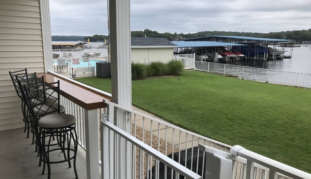 Minimal stairs! 15 second walk to pool, 45 second walk to 32x14 boat slip