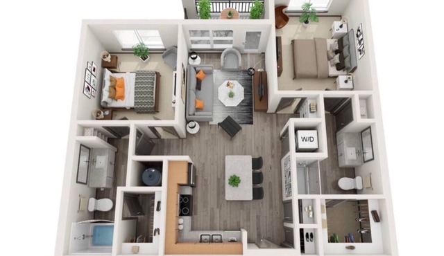 Mins➞Downtown/Med District★2Beds★2Baths★Fully Stocked★24hr Gym★3TVs