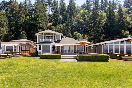 Misty Lady at Water's Edge