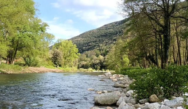 Mobil-home 6 pers | Clim, terrace, river | Camping with swimming pool - Mialet