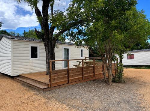Mobil-home 6 pers piscine & rivière Ardèche