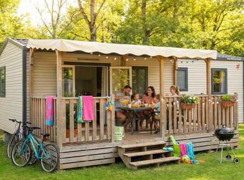 Mobil-home 6 pers. - Terrasse au Camping Saint-Gérons - API-1-52-1317