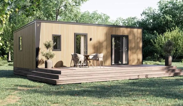 Mobil-home PREMIUM 4p (33m²), 2 bedrooms, air conditioning, TV, Dishwasher, terrace, Queen Size bed 4 persons