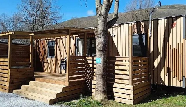 Mobil-home SPA Premium 40m² - 2 bedrooms + Covered terrace + Reversible air conditioning + TV 4 persons