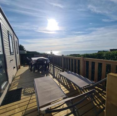 Mobil-home Vue mer Piscine - Camping La Falaise Equihen-Plage - La Coquille d'Opale