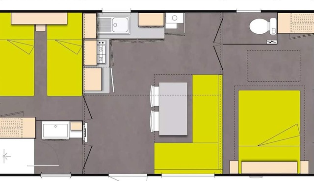 Mobile-home 1 to 4 persons - Terrace 4 persons