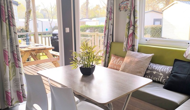 Mobile-home 6 pers air-conditioned 🌴 Terrace, BBQ & linen included