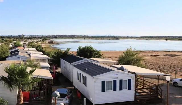 Mobile home 23 m²- 2 bedrooms - bord d'étang 4 people