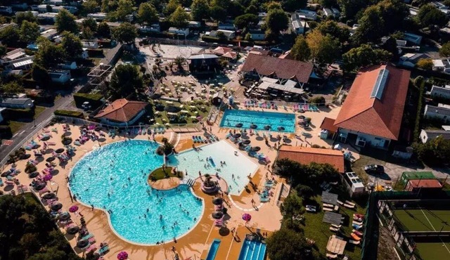 Mobile home 6/8 pers - Camping 4★ La Réserve Gastes, direct access lake & pool