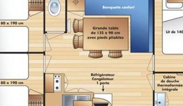 Mobile home - 6 guests, terrace