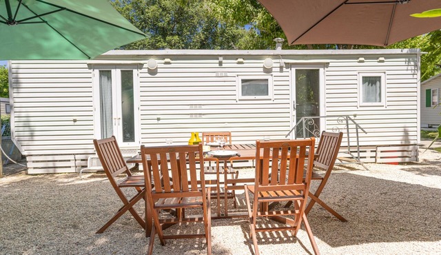 Mobile Home at Camping Le Front De Mer – Excludes Camping Fees – Shared Pool & Air Conditioning