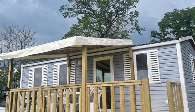 Mobile home in Argences en Aubrac - 6 pax, Terrace