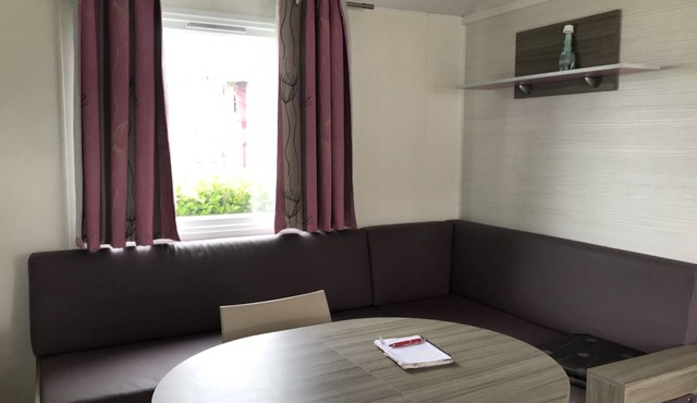 Mobile home in campsite