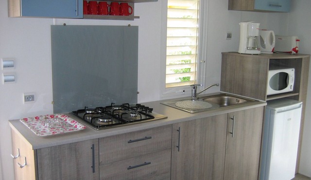 Mobile home rental in a quiet campsite