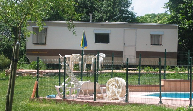 Mobilehome at Camping La Mouline with swimming pool