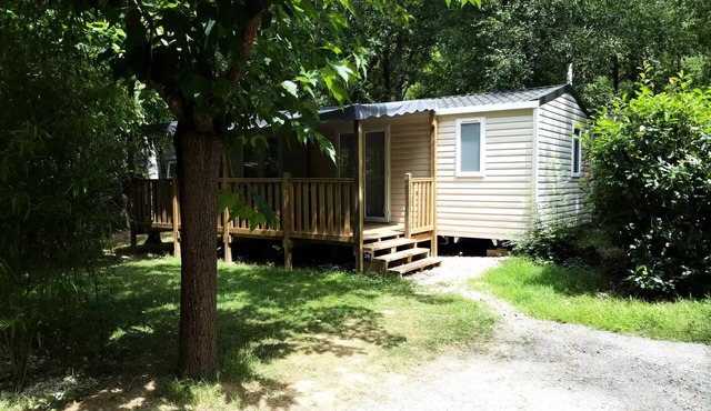 Mobilheim Riviera Premium 40m² (2 Schlafzimmer) + überdachte Terrasse 4 Personen