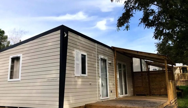 Mobilheim Premium "EVO" 29m2 - 2 Schlafzimmer - Clim - LV - Backofen - Terrace 6 Personen