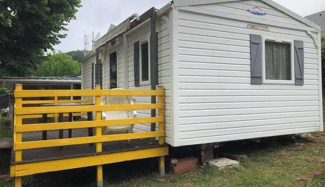 Mobilhome in a mountain village