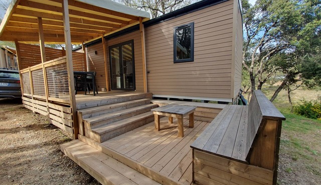 Mobilhome au bord du Verdon 6 personnes 3 ch- 2 salles de bains camping 4étoiles