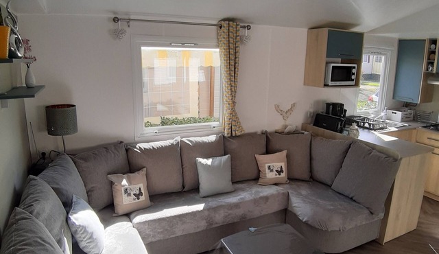 Mobilhome AMIRA vue sur étang camping 4* proche zoo Beauval châteaux de la Loire