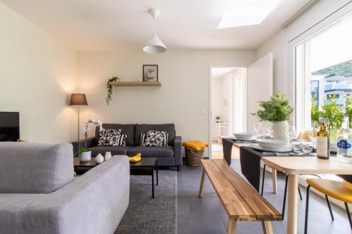 Modern 1 bedroom apartment at Le Bouveret. Self-checkin.