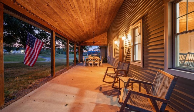 Modern 1860’s Farmhouse at Amazing Grace Barn located next to the Shenango Lake