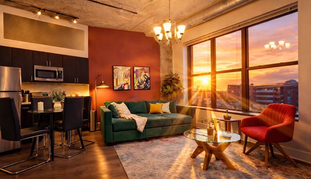 Modern 2BR Chicago Retreat Near McCormick Place with Skyline View & Gym