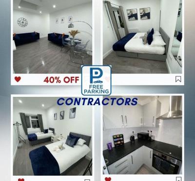 Modern 2BR Flat in London, free parking,Contractors