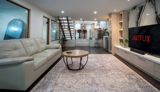 Modern 3BR Basement Retreat w/Workspace & Parking!